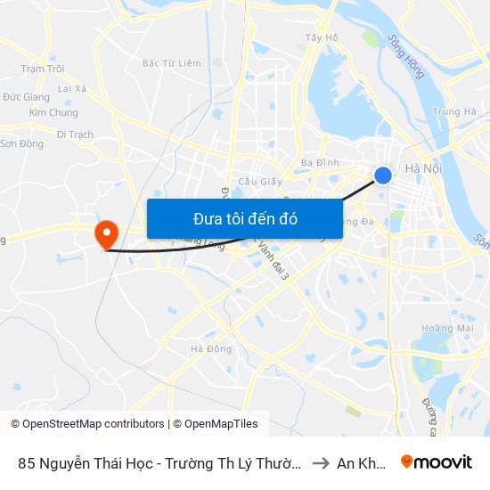 85 Nguyễn Thái Học - Trường Th Lý Thường Kiệt to An Khánh map