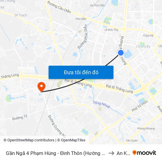 Gần Ngã 4 Phạm Hùng - Đình Thôn (Hướng Đi Khuất Duy Tiến)-Cột Sau to An Khánh map