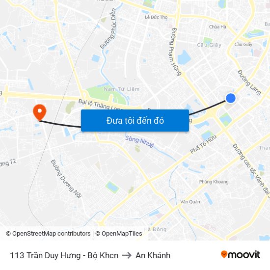 113 Trần Duy Hưng - Bộ Khcn to An Khánh map