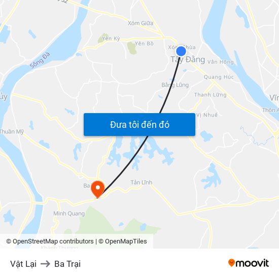 Vật Lại to Ba Trại map