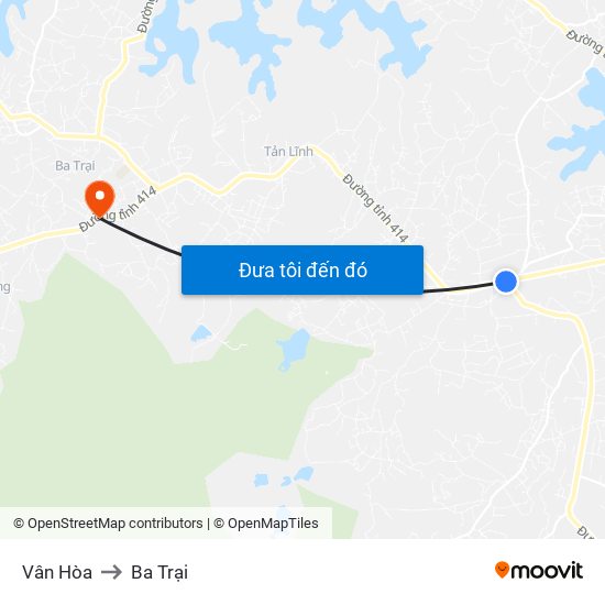 Vân Hòa to Ba Trại map