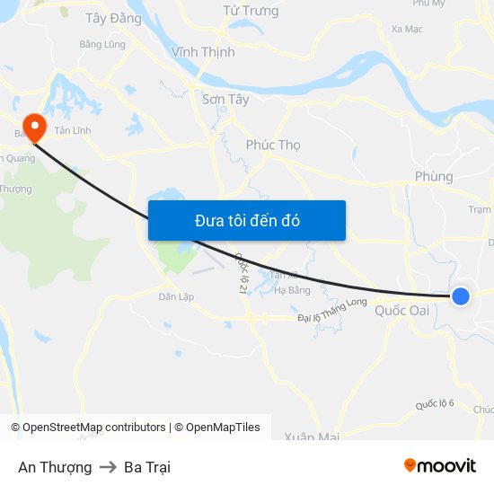 An Thượng to Ba Trại map