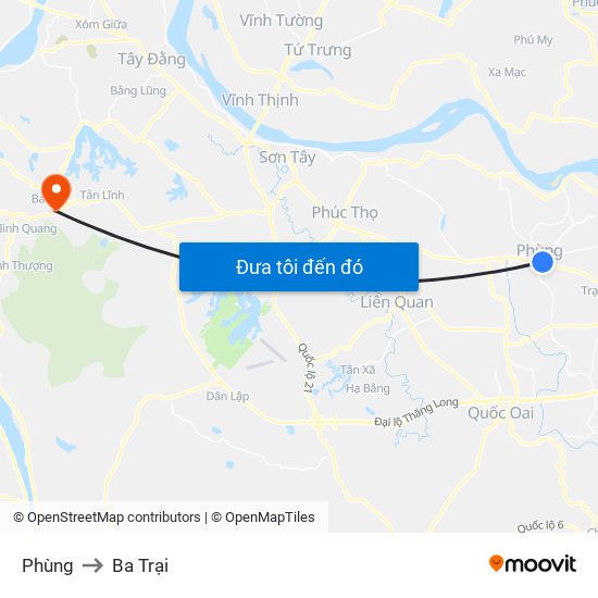 Phùng to Ba Trại map