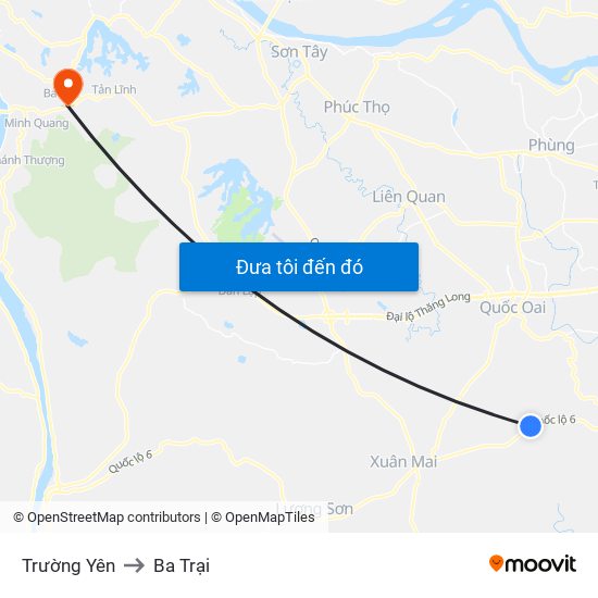 Trường Yên to Ba Trại map