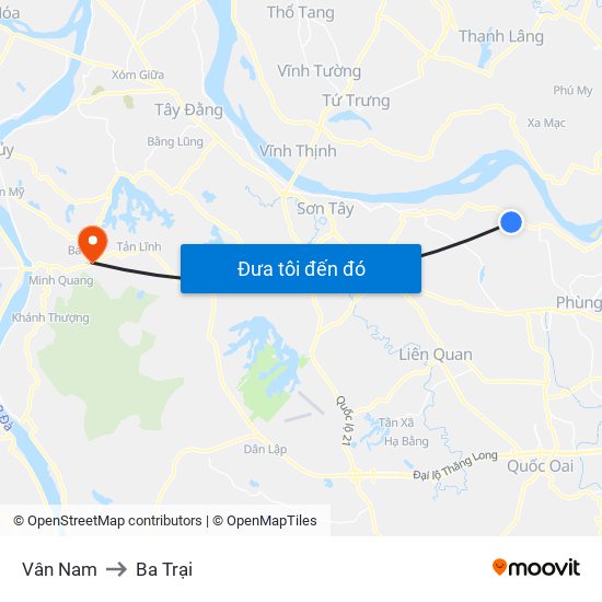 Vân Nam to Ba Trại map