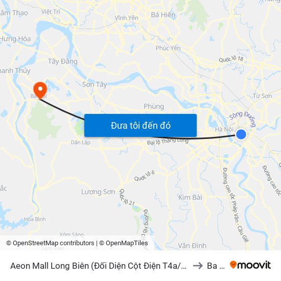 Aeon Mall Long Biên (Đối Diện Cột Điện T4a/2a-B Đường Cổ Linh) to Ba Trại map