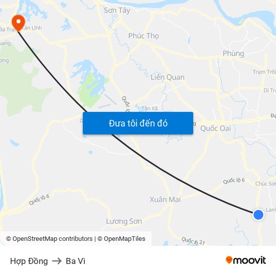 Hợp Đồng to Ba Vì map