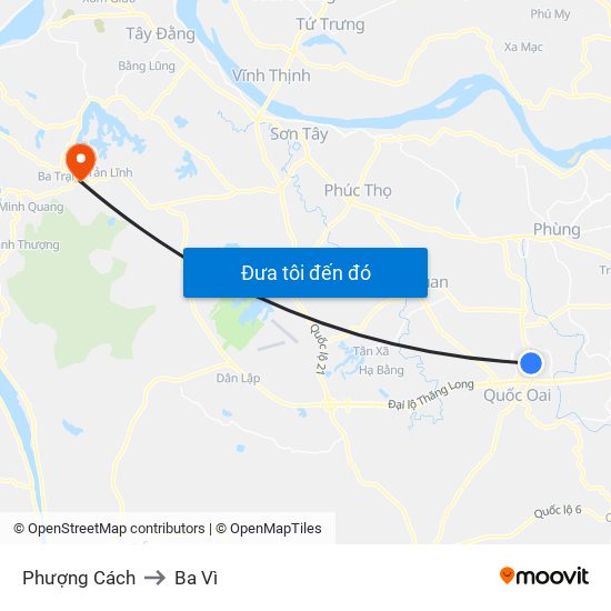 Phượng Cách to Ba Vì map