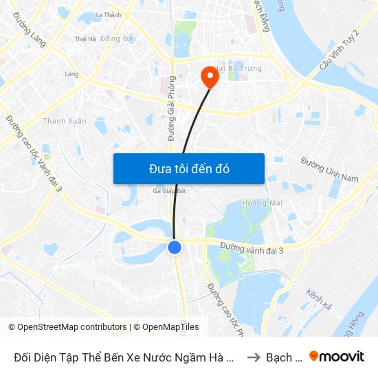 Đối Diện Tập Thể Bến Xe Nước Ngầm Hà Nội - Ngọc Hồi to Bạch Mai map