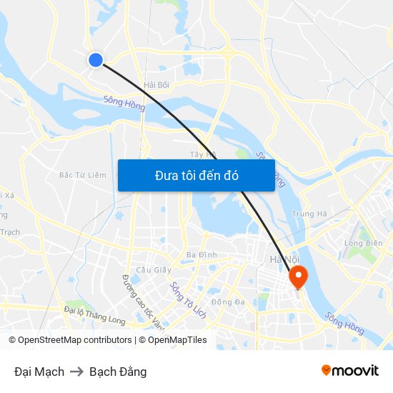 Đại Mạch to Bạch Đằng map