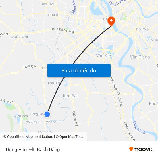 Đồng Phú to Bạch Đằng map