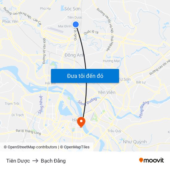 Tiên Dược to Bạch Đằng map