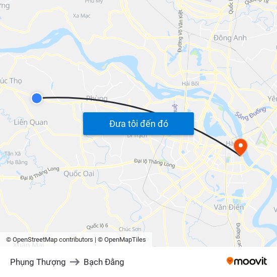 Phụng Thượng to Bạch Đằng map