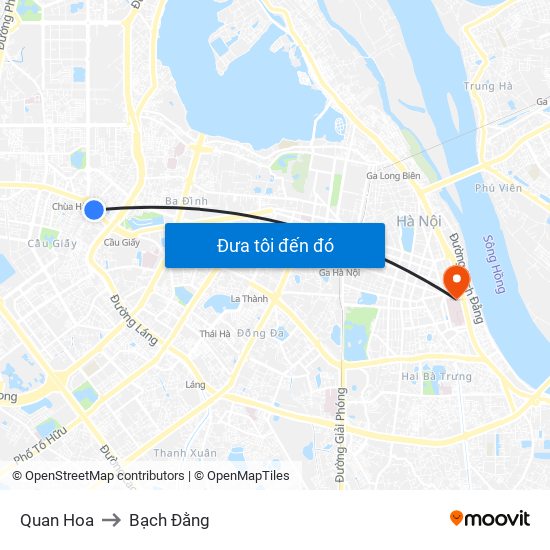 Quan Hoa to Bạch Đằng map