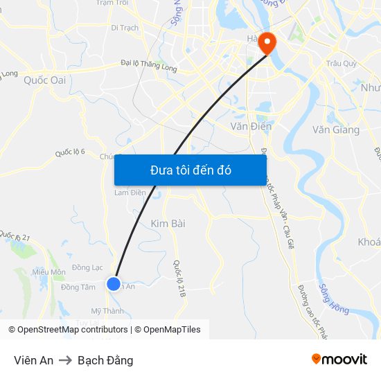 Viên An to Bạch Đằng map