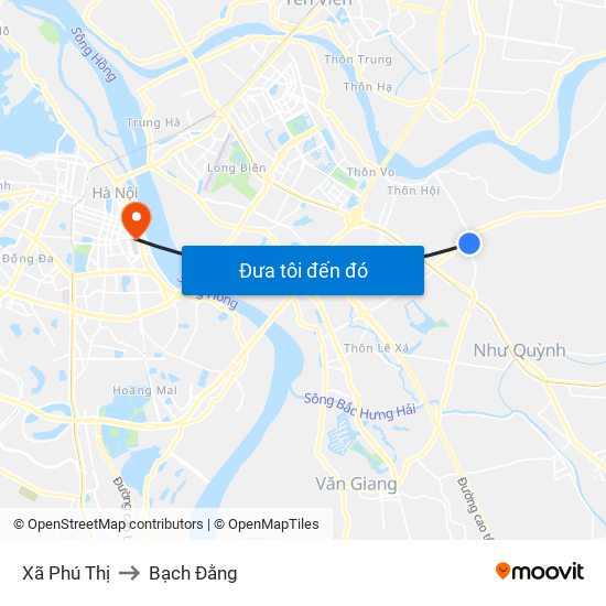 Xã Phú Thị to Bạch Đằng map