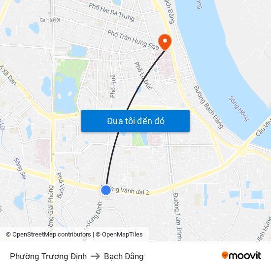 Phường Trương Định to Bạch Đằng map