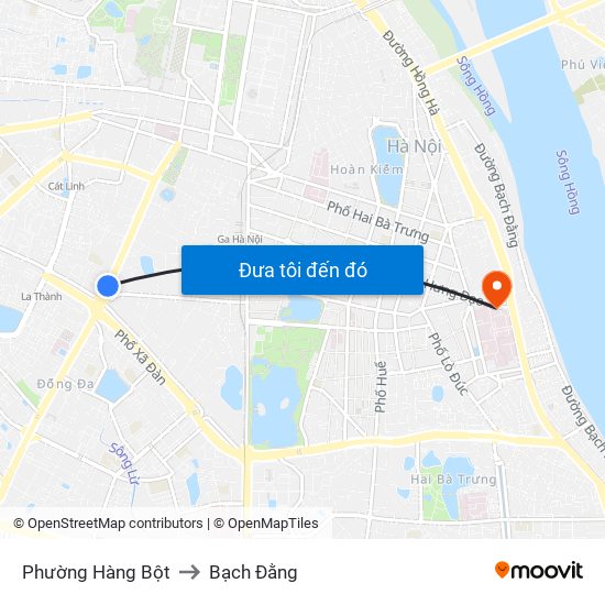 Phường Hàng Bột to Bạch Đằng map