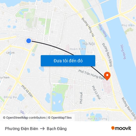 Phường Điện Biên to Bạch Đằng map