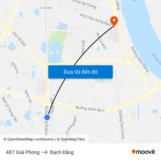 487 Giải Phóng to Bạch Đằng map