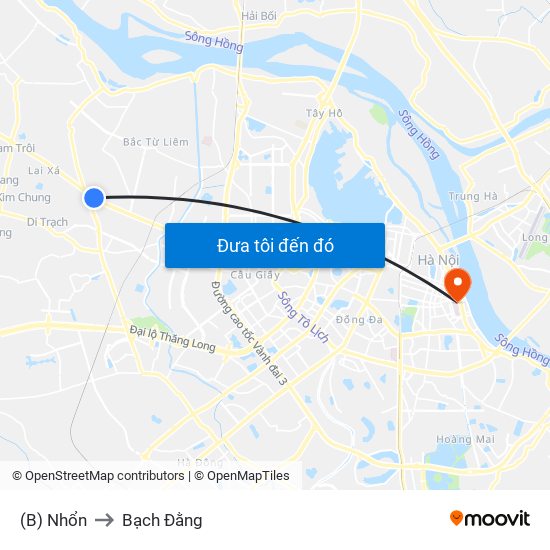 (B) Nhổn to Bạch Đằng map