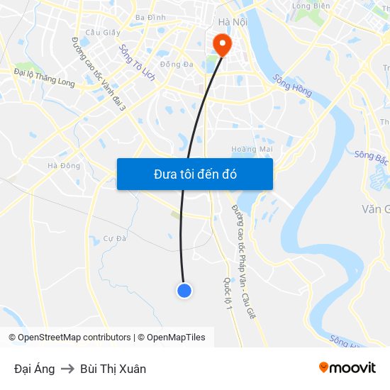 Đại Áng to Bùi Thị Xuân map