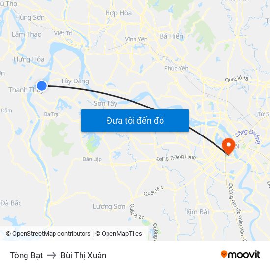 Tòng Bạt to Bùi Thị Xuân map