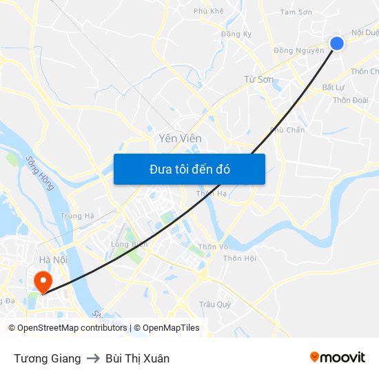 Tương Giang to Bùi Thị Xuân map