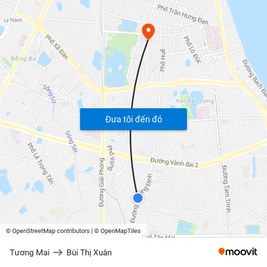 Tương Mai to Bùi Thị Xuân map