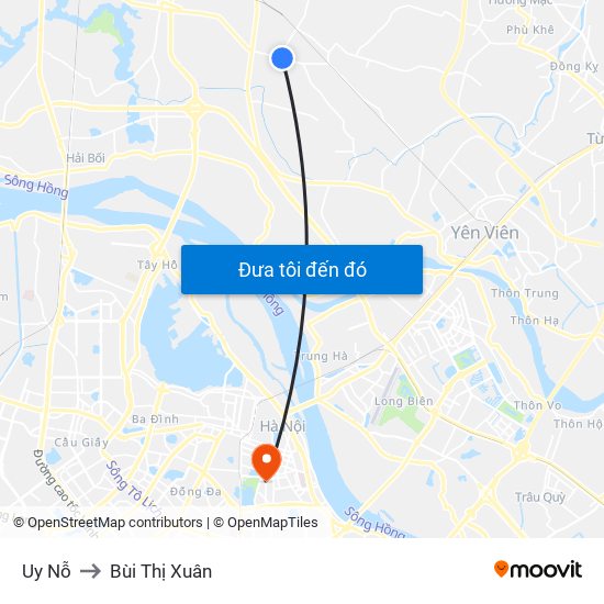 Uy Nỗ to Bùi Thị Xuân map