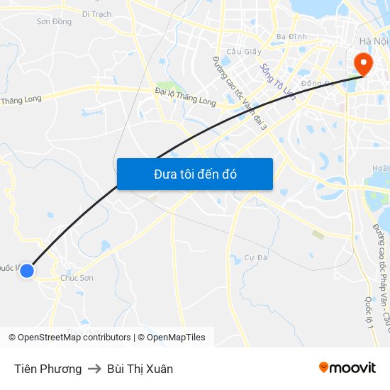 Tiên Phương to Bùi Thị Xuân map