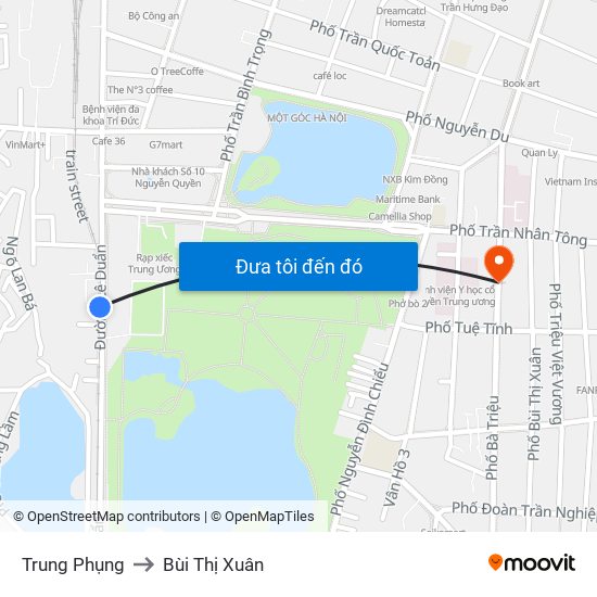 Trung Phụng to Bùi Thị Xuân map