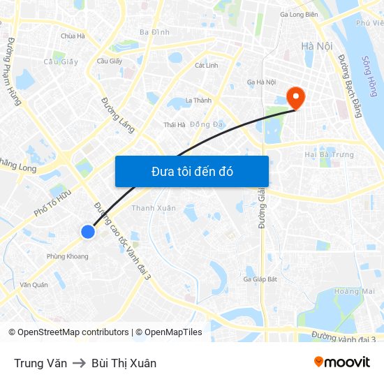 Trung Văn to Bùi Thị Xuân map