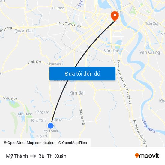 Mỹ Thành to Bùi Thị Xuân map