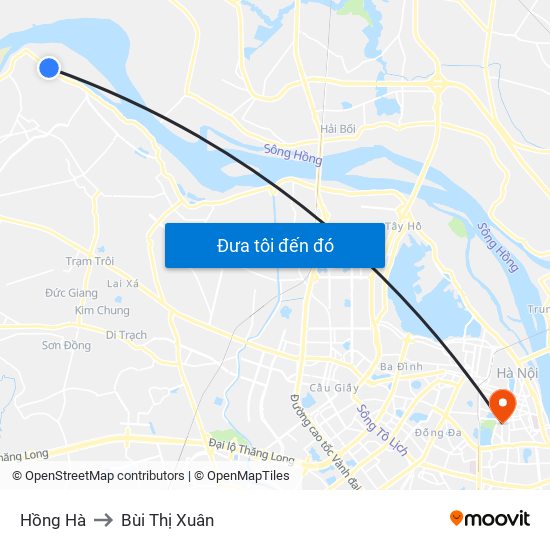 Hồng Hà to Bùi Thị Xuân map