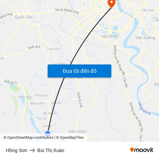 Hồng Sơn to Bùi Thị Xuân map