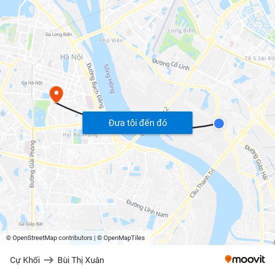 Cự Khối to Bùi Thị Xuân map