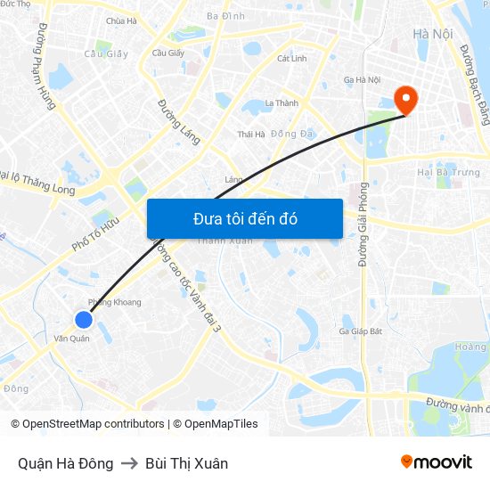 Quận Hà Đông to Bùi Thị Xuân map