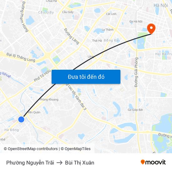Phường Nguyễn Trãi to Bùi Thị Xuân map