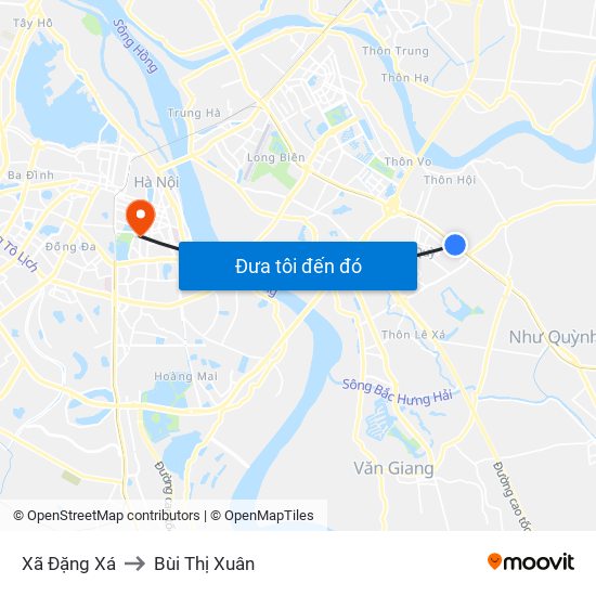 Xã Đặng Xá to Bùi Thị Xuân map