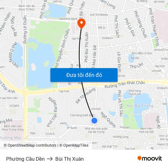 Phường Cầu Dền to Bùi Thị Xuân map