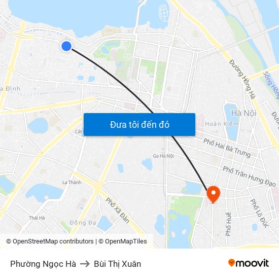 Phường Ngọc Hà to Bùi Thị Xuân map