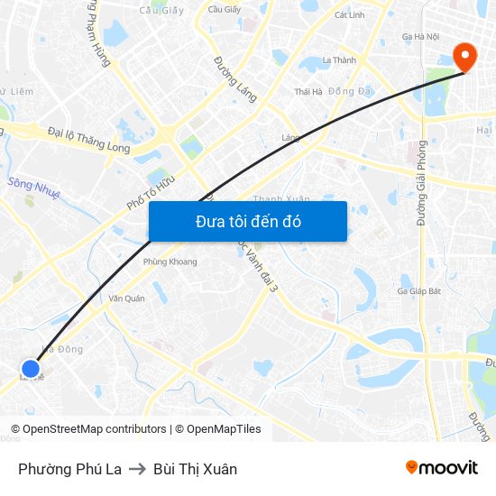 Phường Phú La to Bùi Thị Xuân map