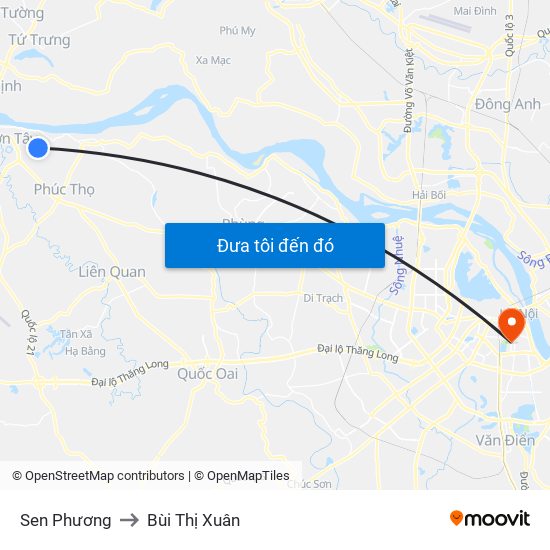 Sen Phương to Bùi Thị Xuân map