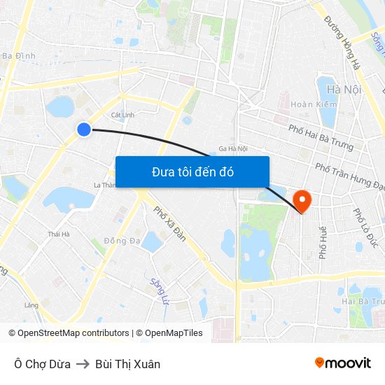Ô Chợ Dừa to Bùi Thị Xuân map