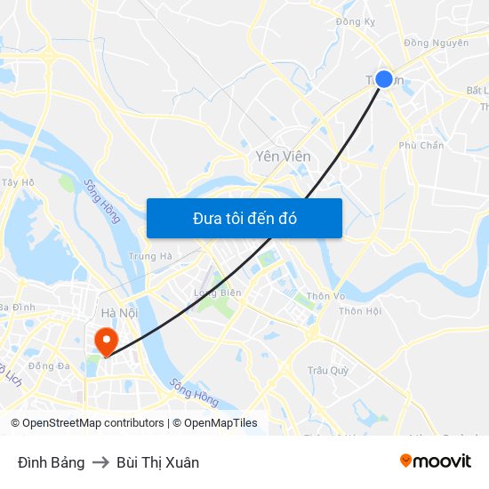 Đình Bảng to Bùi Thị Xuân map