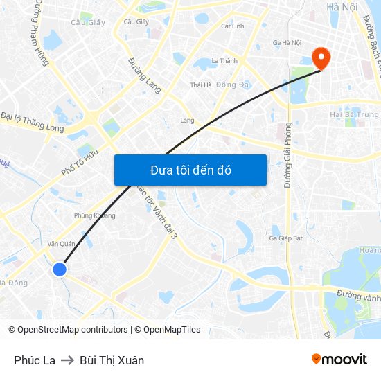 Phúc La to Bùi Thị Xuân map