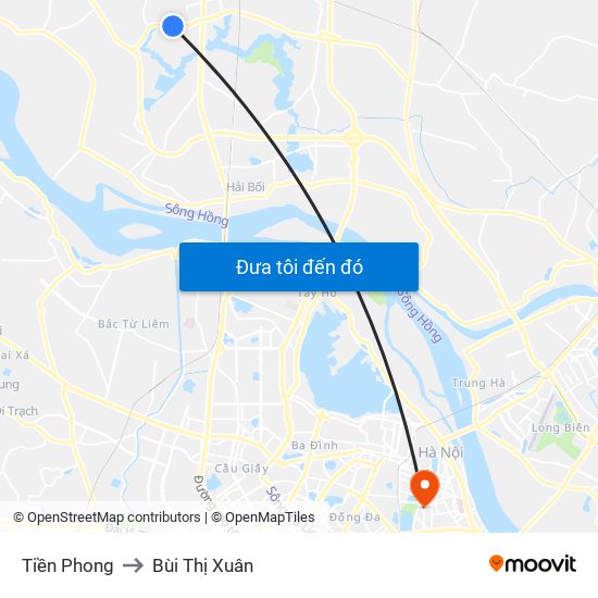 Tiền Phong to Bùi Thị Xuân map