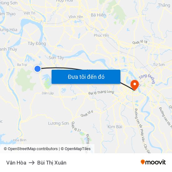 Vân Hòa to Bùi Thị Xuân map