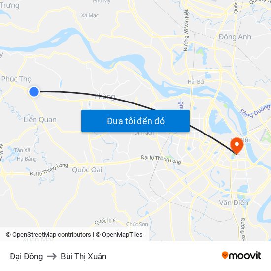 Đại Đồng to Bùi Thị Xuân map